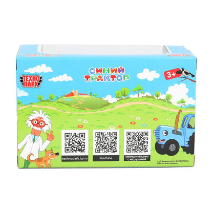 Машина металл СИНИЙ ТРАКТОР синий трактор длина 7,5см, синий, индикатор. Технопарк уп-18шт в кор.2*3уп