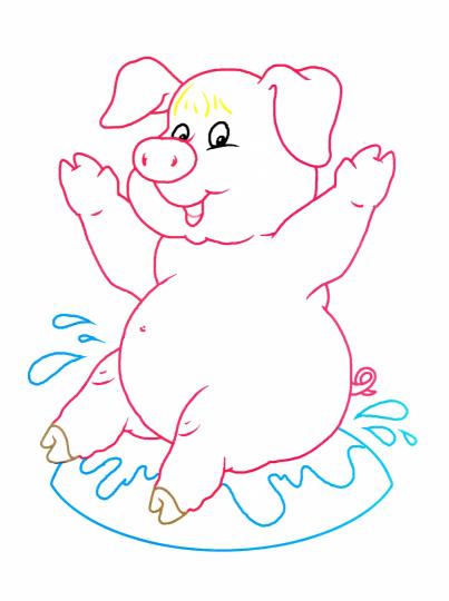 Весёлые зверушки (Раскраски с цветным контуром) 978-5-00161-001-4