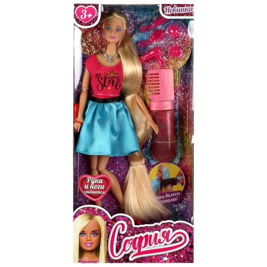 Кукла 29 см София, руки и ноги сгиб, акс, кор КАРАПУЗ в кор.24шт