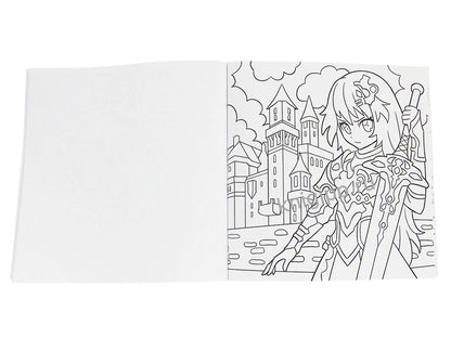 АНИМЕ РАСКРАСКА ДЛЯ МАРКЕРОВ. Герои в стиле Genshin Impact