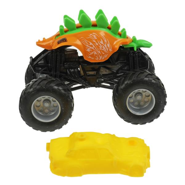 Машина металл ROAD RACING МОНСТР ДЖИП 10 см, желтый, блист. Технопарк в кор.2*144шт