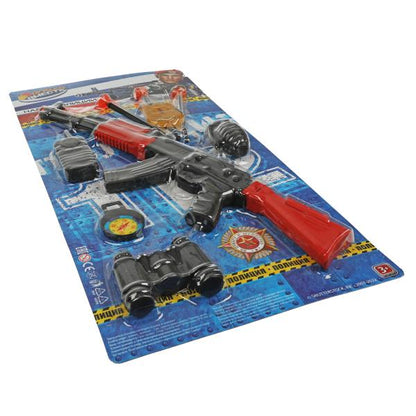 Набор оружия ПОЛИЦИЯ автомат с присосками, блист.56,8*28,5*2,5см ИГРАЕМ ВМЕСТЕ в кор.2*36шт