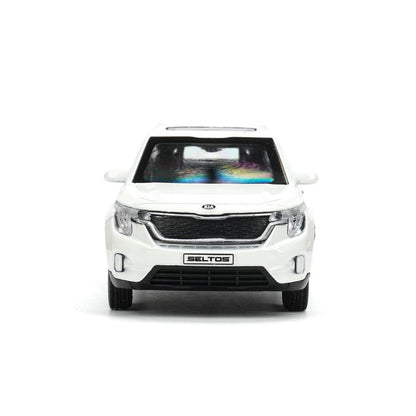 SELTOS-12-WH Машина металл KIA seltos длина 12 см, двери, багаж., инерц, белый, кор. Технопарк в кор