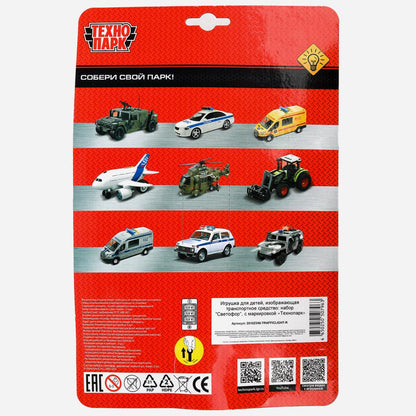 Модель пластиковый свет СВЕТОФОР С ДОРОЖНЫМИ ЗНАКАМИ, блистер Технопарк в кор.2*96шт