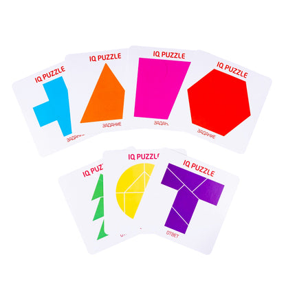 Игра настольная головоломка "IQ Пазлы + танграм" серии "Baby Toys wood"