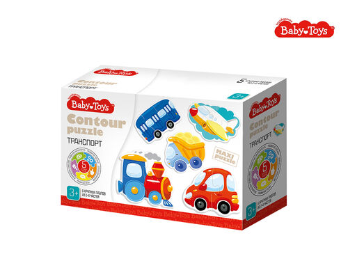 Jouets pour bébé "Транспорт" (5 cartes, 15 pièces)