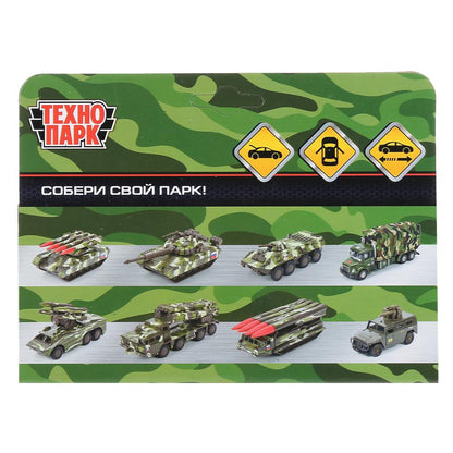 Машина металл "hummer h2 камуфляж" 12см, откр.двери, инерц., песочный в кор. Технопарк в кор.2*36шт
