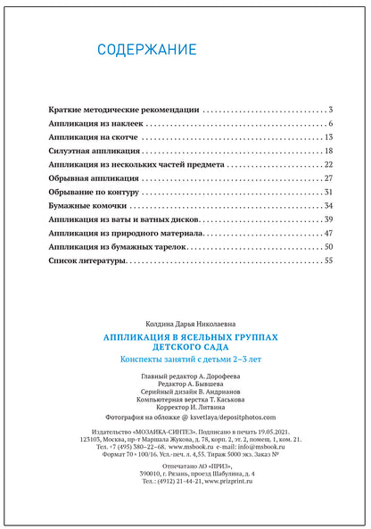 Аппликация в ясельных группах детского сада. Конспекты занятий. 2-3 года. ФГОС. ФОП