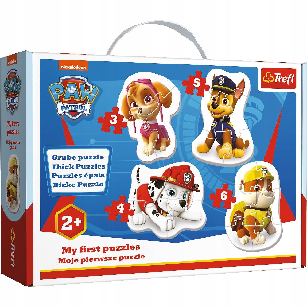 Trefl. Пазл 4 в 1 для малышей арт.36087 "Paw Patrol" (Шенячий патруль. Скай,Маршал,Чейз и Рубл)
