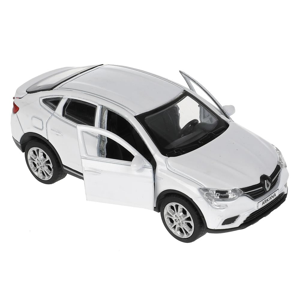 Машина металл "renault arkana" дл 12 см, откр дв, багажник, инерц, белый, в кор. Технопарк в кор.2*36шт