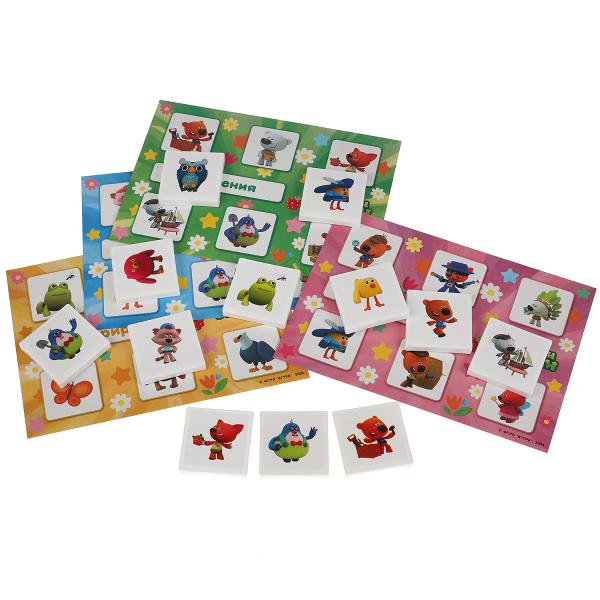 IQ-лото. Ми-ми-мишки. Веселые друзья. Коробка 138х189х32 мм, 24 пластиковые фишки в кор.24шт