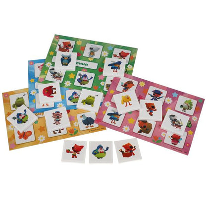 IQ-лото. Ми-ми-мишки. Веселые друзья. Коробка 138х189х32 мм, 24 пластиковые фишки в кор.24шт