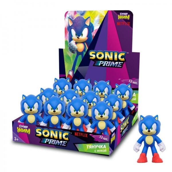 Тянучка, антистресс с мукой, дисплей Sonic Супер Жим уп-12шт в кор.6уп