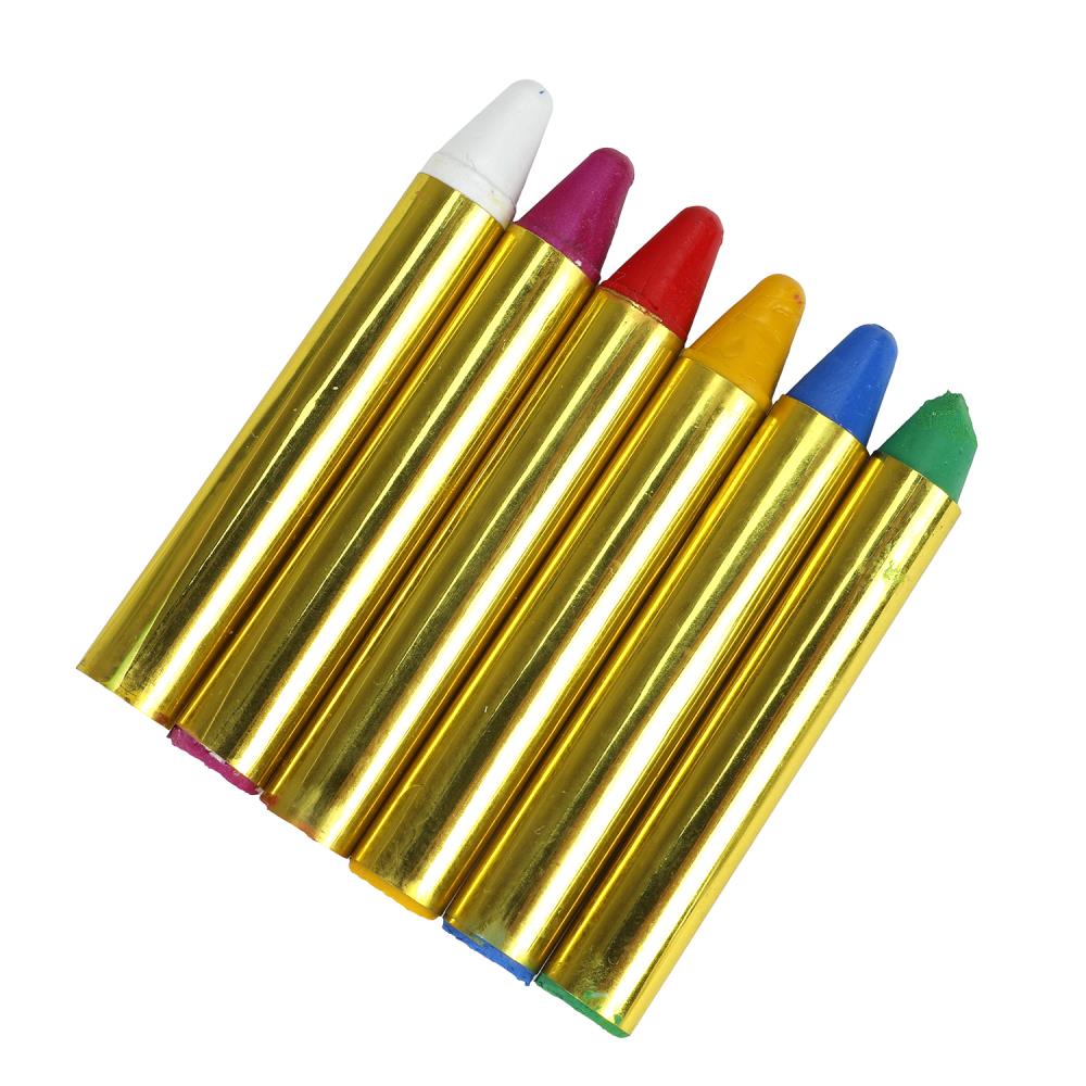 Multiart аквагрим аквагрим карандаши 6 цветов классика МУЛЬТИ АРТ в кор.48шт