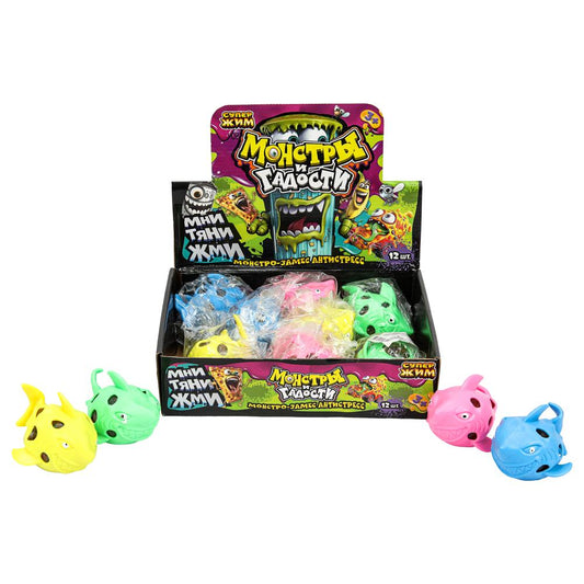 Игрушка жмяка акула цвета в асс., в дисплей Супер Жим уп-12шт в кор.2*4уп