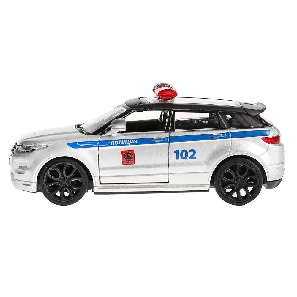 Машина металл LAND ROVER RANGE ROVER EVOQUE ПОЛИЦИЯ 12,5см,открыв двери,инерц Технопарк в кор.2*36шт