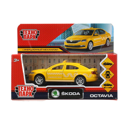 Machine en métal SKODA OCTAVIA 12 см, double, bagage, инерц.соц ТАКСИ кор. Parc technologique dans le cor.2*36шт