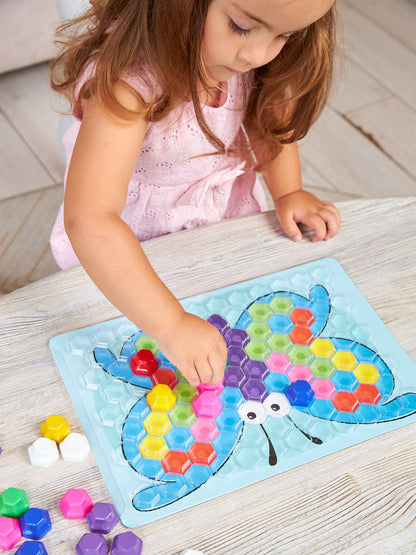 Мозаика для самых маленьких Baby Toys "Утенок" d2,5/7 цв (107 эл) шестигранная nev кор