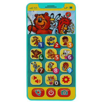 Телефон Шаинский музыка 100 песен, загадок и звуков, реалистичные звуки телефона Умка в кор.120шт