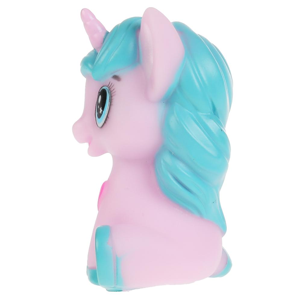 YF-06-2021 Игрушка для ванны единорожка 9 см, в сетке, КАПИТОШКА в кор.2*240шт
