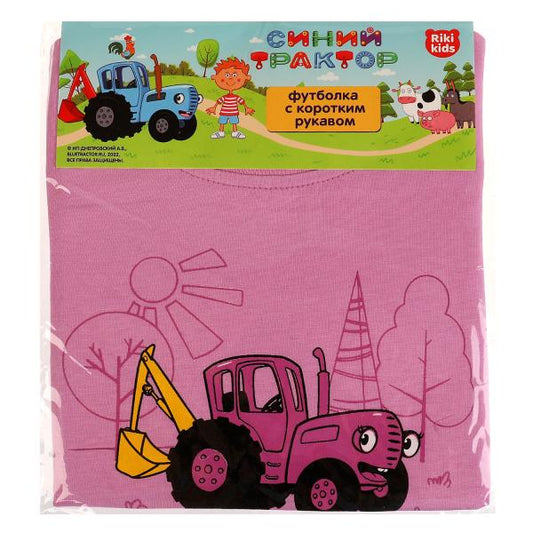 Футболка c коротким рукавом СИНИЙ ТРАКТОР р-р 104 RIKI KIDS в кор.50шт