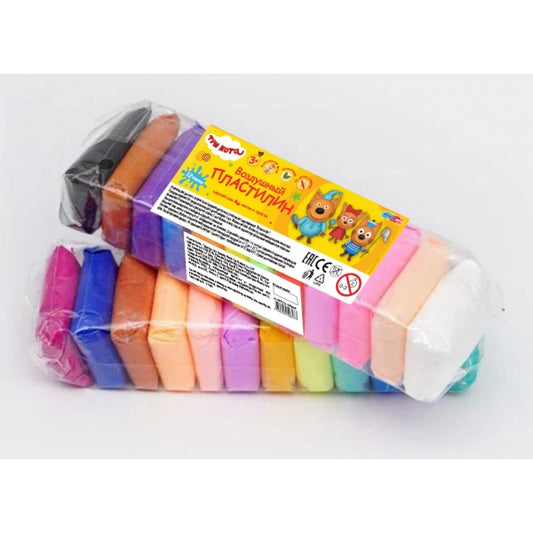 Легкий пластилин ТРИ КОТА 12 цв. 10 гр MultiArt в кор.115наб