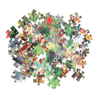 Весёлые джунгли. Пазлы классические в коробке. 60 деталей. 190х141х35 мм. Умные игры в кор.24шт