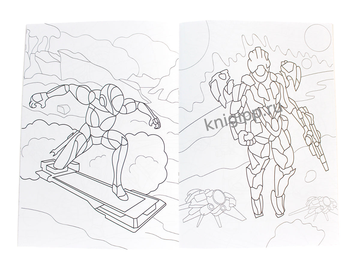 РАСКРАСКА С РОБОТОМ. КРУТЫЕ РОБОТЫ
