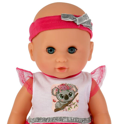 Карапуз. Пупс "Кукутики. Лерочка" 40см функциональный пьет, писает, моргает, арт.BAE-6099-C-POTTY-RU