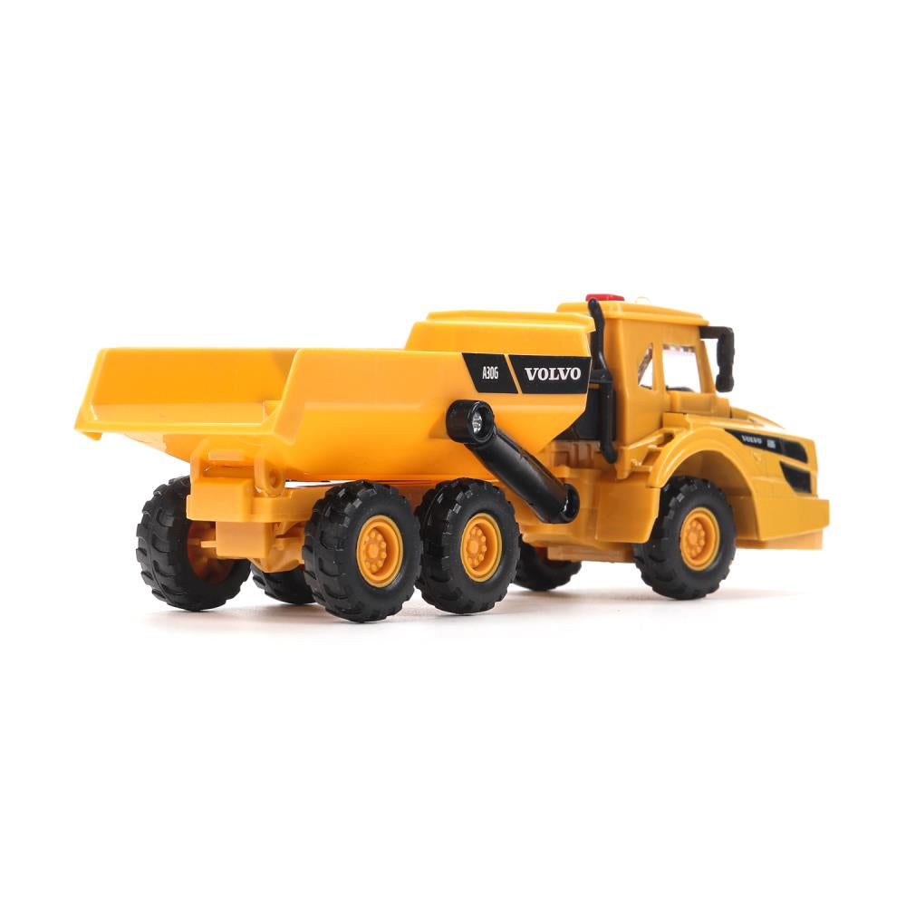 Machine en métal de couleur noire VOLVO КАРЬЕРНЫЙ САМОСВАЛ 16 см, двер, подв дет, кор. Parc technologique dans le cor.2*36шт