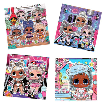 L.O.L. Пазлы в коробке, набор 4 в 1: 9, 16, 25, 36 деталей. 175х175х50 мм. Умные игры в кор.20шт