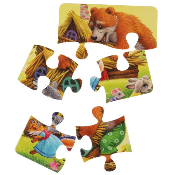 Теремок. А. Н. Афанасьев. Книга-пазл А4. 5 пазлов. 162х186мм. Переплет с пухлой обл. Умка в кор.24шт