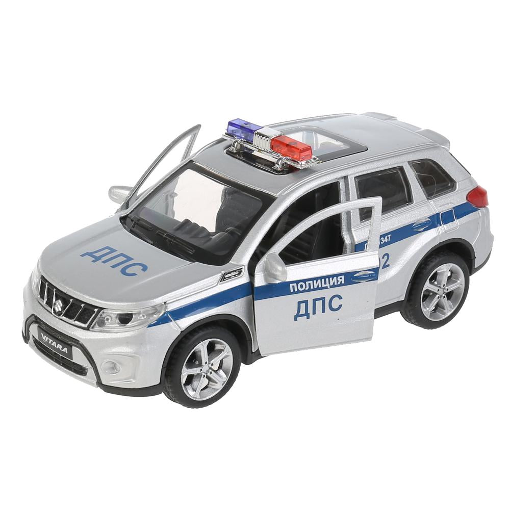 Machine en métal SUZUKI VITARA ПОЛИЦИЯ 12 cm, double, bagage, serebr, в кор. Parc technologique dans le cor.2*36шт