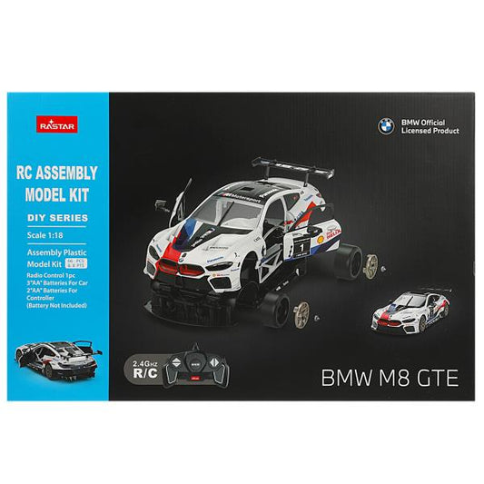 Машина р/у 1:18 BMW m8 gte конструктор 74 дет. Rastar в кор.6шт