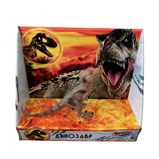 Игрушка пластизоль динозавр велоцираптор 11*4,5*8см индив. световой бокс ИГРАЕМ ВМЕСТЕ