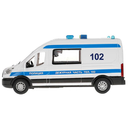 TRANSITVAN-16PLPOL-WH Machine en plastique noir FORD TRANSIT ROUGE 16 cm, double, 3 boutons, cor. Тех