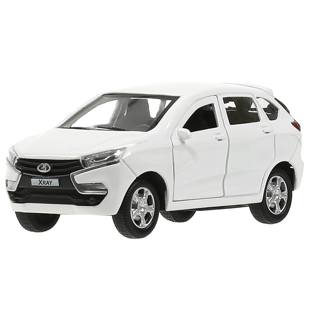 Машина металл LADA XRAY длина 12 см, двери, багаж, инерц, белый, кор. Технопарк в кор.2*36шт
