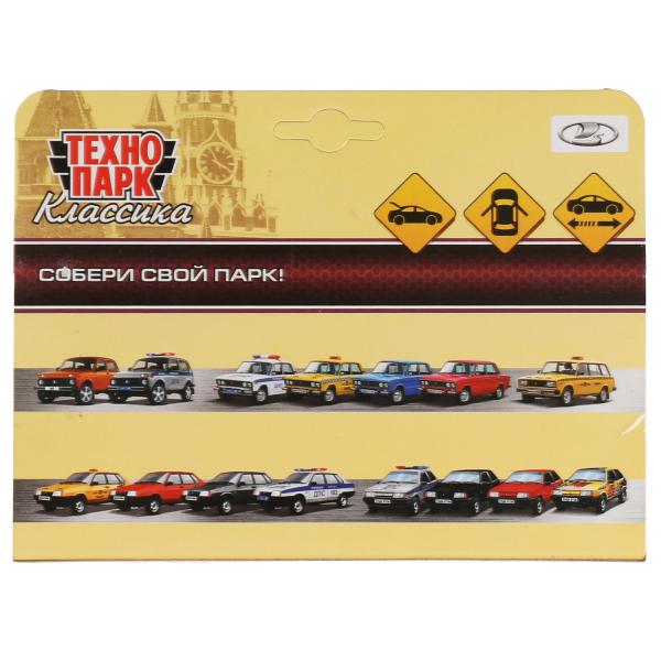 Машина металл ВАЗ-2114 "САМАРА" ПОЛИТИЯ 12 см, двери, багажник, белый, кор. Технопарк в кор.2*36шт