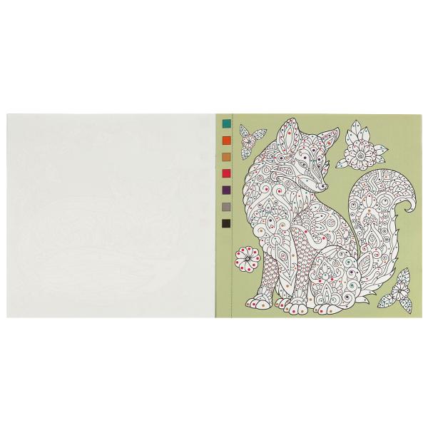 Загадочные лисы. Раскраска Квест по цвету. 240х240мм. Скрепка. 24 стр. Умка в кор.50шт