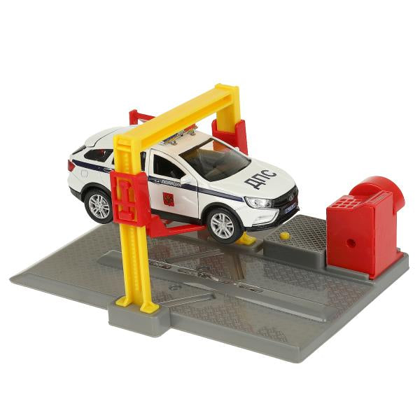 Игрушка пластик свет-звук автосервис 21 см,vestacross-12pol-wh , красн, кор. Технопарк в кор.2*30шт