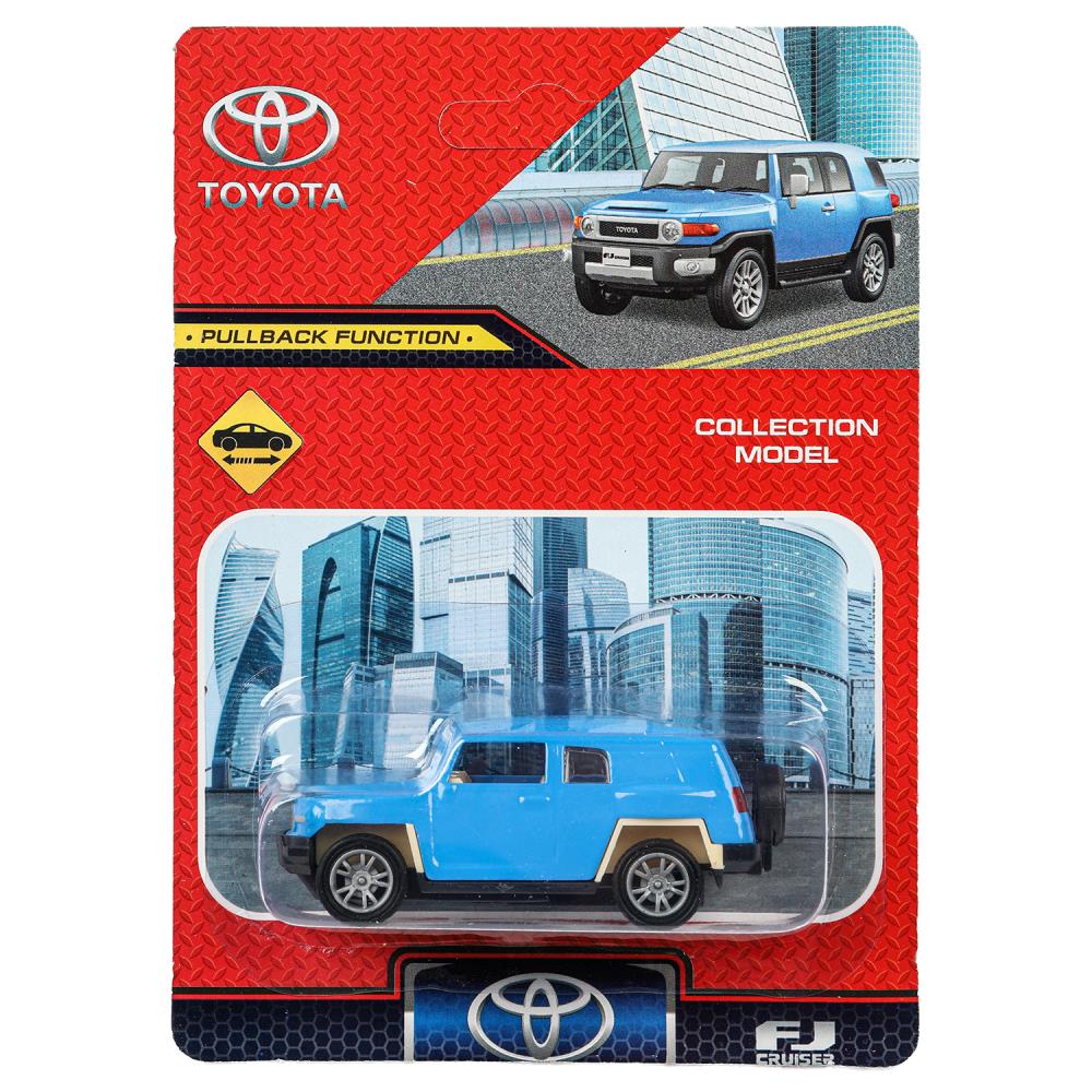 Машина металл TOYOTA fj Cruiser, размер 7,5 см, инерция, блистер - в кор.2*288шт