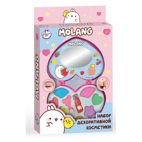 Косметика ДЛЯ ДЕВОЧЕК Molang тени для век, помада МИЛАЯ ЛЕДИ в кор.2*96шт