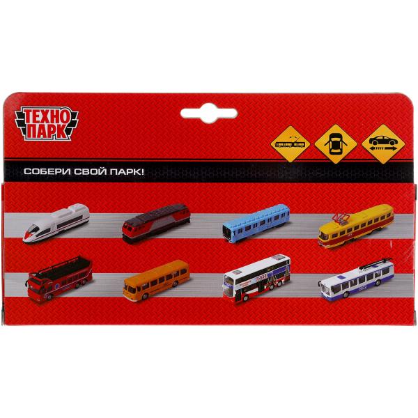 Технопарк. Троллейбус Метрополитен арт.SB-18-11WB(NO IC).20-1 19 см, с резинкой,металл,двери, инерц.