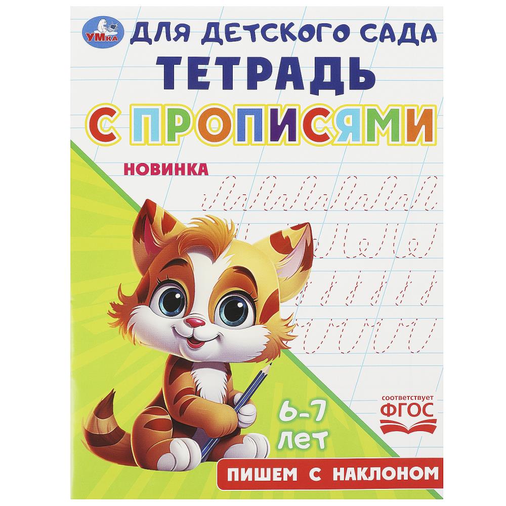 Пишем с наклоном. Il y a des propositions pour le garçon. 162х215мм. Скрепка. 16 pièces. Умка в кор.50шт