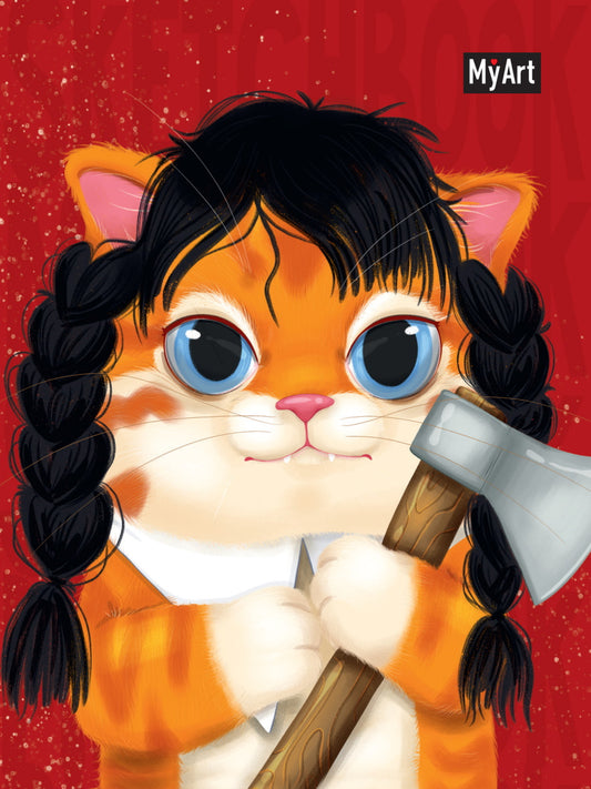 MyArt. MeowBook СКЕТЧБУК. Котик не в настроении