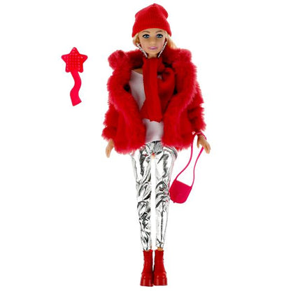 Кукла 29 см София беременная, зимняя одежда, руки и ноги сгиб, акс, кор КАРАПУЗ в кор.24шт