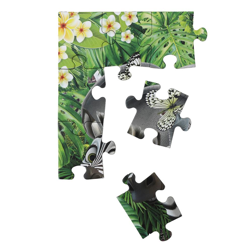 Весёлые джунгли. Пазлы классические в коробке. 60 деталей. 190х141х35 мм. Умные игры в кор.24шт