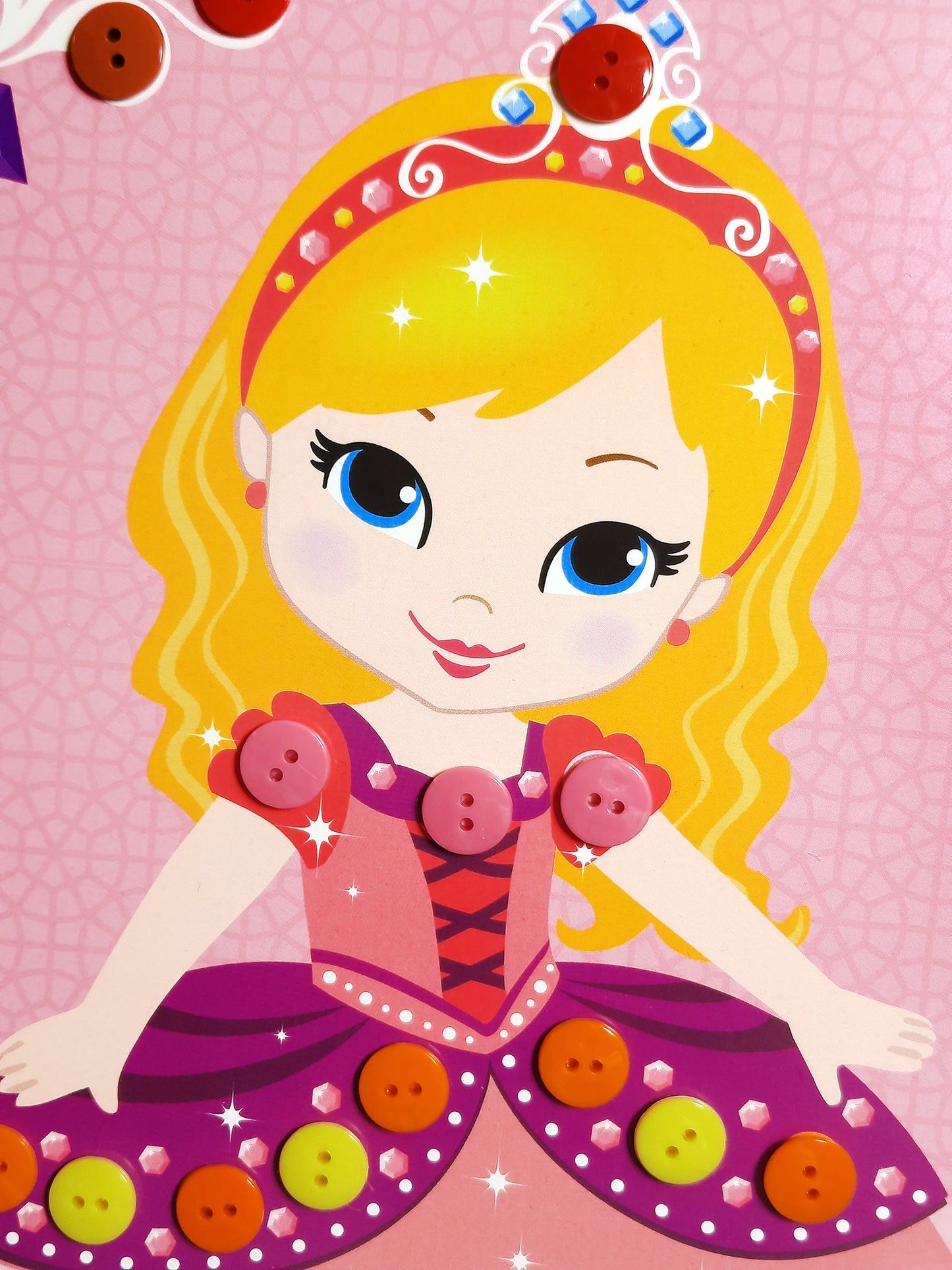 Аппликация из пуговиц "Принцесса София" 180х250 (европодвес)