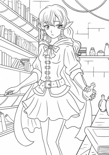 РАСКРАСКА А4 эконом. В СТИЛЕ АНИМЕ