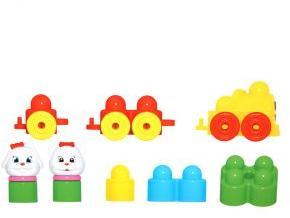 Стеллар. Конструктор арт.03024 "Колобок и компания" 30 деталей с паровозиком /4